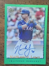2024 Topps Archives Nathaniel Lowe Auto #95FF‑NLO – Green Fan Favorites /99 – Ra