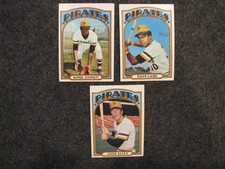 (3) 1972 Topps Pirates - Rennie Stennett #219, Dave Cash #125, Gene Alley #286