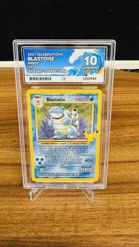 Pokémon TCG Blastoise 2/102 Celebrations Classic Collection Holo 2021 Ace 10