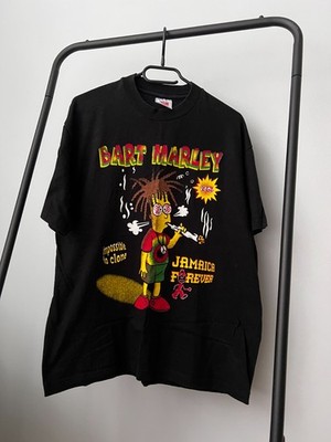 Vintage 1995 Bart Marley Jamaica Forever (Simpsons Bootleg) T-Shirt L