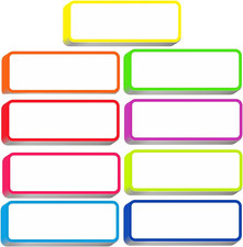 54Pcs Magnetic Dry Erase Labels Colorful Name Tags Flexible Reusable Magnetic La