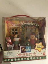 Unopened 1999 Pooh's Friendly Places Collectible Friends Holiday Edition Mattel