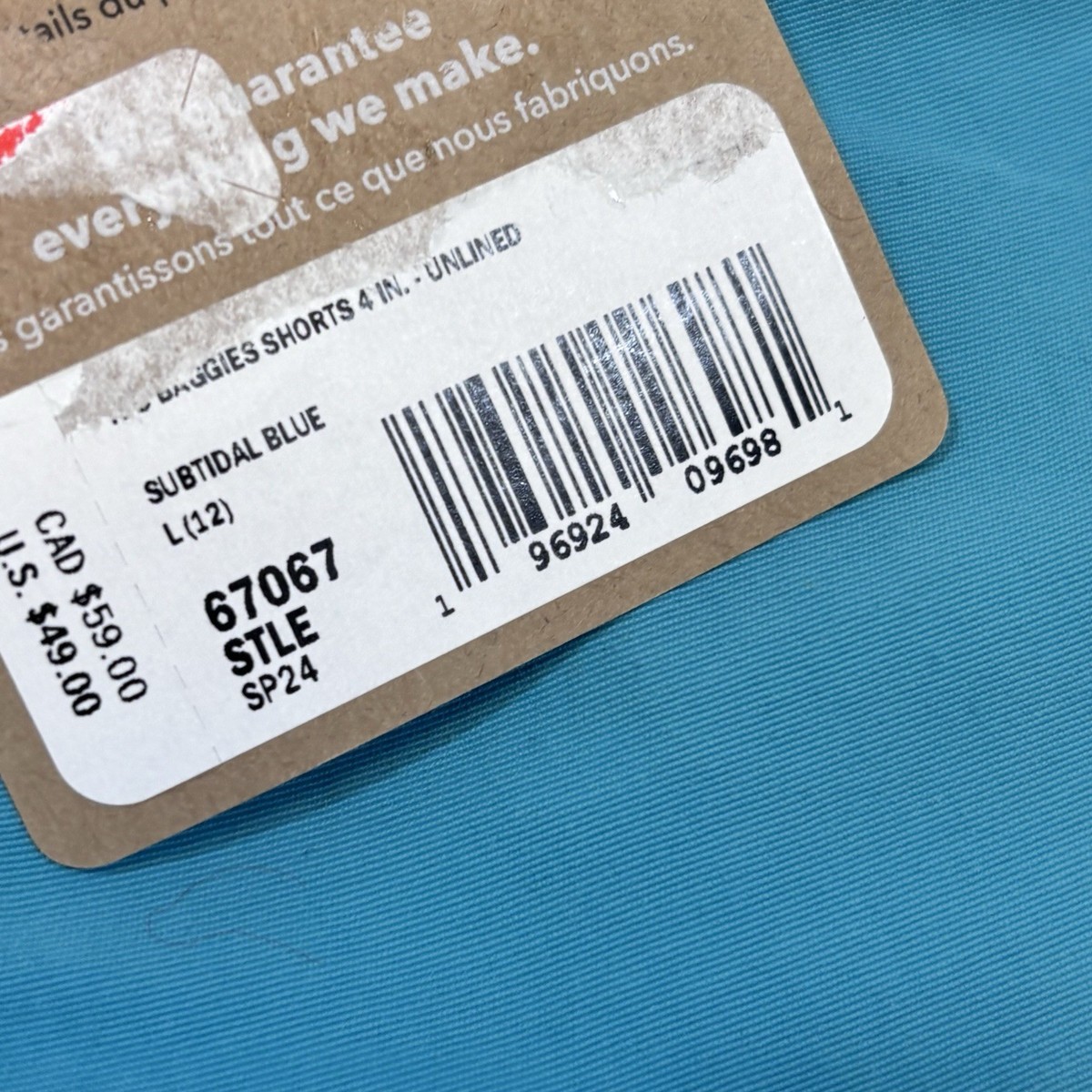 Patagonia Youth Shorts 4 Inch Inseam Size L (12) Baggies Blue NEW