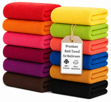 12X Large Jumbo Bath Sheets 100% Egyptian Cotton Super Soft Bathroom Towels Set