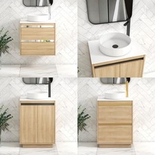 600/800mm Floor Standing/Wall Hung Vanity Unit Worktop & Countertop Basin