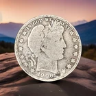 1906 D BARBER HALF DOLLAR - US COLLECTIBLE COIN 90% SILVER