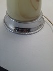 Vintage Slag Glass Table Lamp Green/White Marble Glass, Ornate Base MCM Art Deco — photo 5