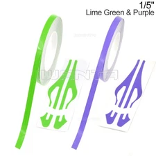 1/5" 5mm Lime Green & Purple Pinstriping Pin Stripe DIY Vinyl Tape Decal Sticker