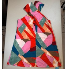 NWT Cupshe Size Small Multicolor A-Line Dress Retro Geo Print 