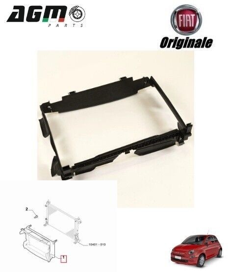 Convogliatore aria deflettore radiatore originale fiat 500 1.2 b 52026490