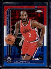 2025-26 Topps Chrome Kawhi Leonard Red, White & Blue Refractor #44 Clippers