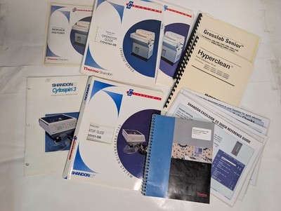 Lot Thermo Shandon manuals: Cytospin 3 Cryotome Excelsior ES Grosslab Hyperclean