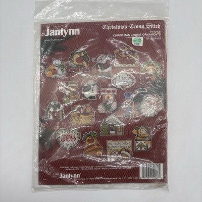Janlynn Christmas Chums Ornaments Cross Stitch Kit 1993 Set of 18  #140-08