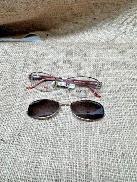 Easy Clip EC 219 Brown Eyeglasses Frames ONLY 52-19-140 10 w clip on rectangle Easyclip Brown Eyeglass Frames for sale | eBay main image 4