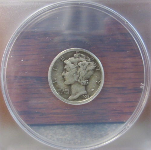 1928-D Winged Liberty Head or Mercury Silver Dime ANACS : VG10 : TUFF FIND - Picture 2 of 4