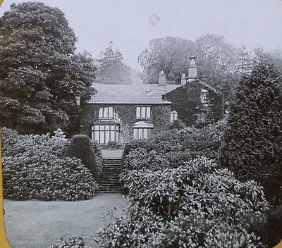 Wordsworth's Home, Rydal Mount, England, c1910's Magic Lantern Glass Slide
