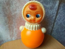 RARE USSR VINTAGE Soviet RUSSIA doll toy Nevalyashka Plastic Roly Poly children