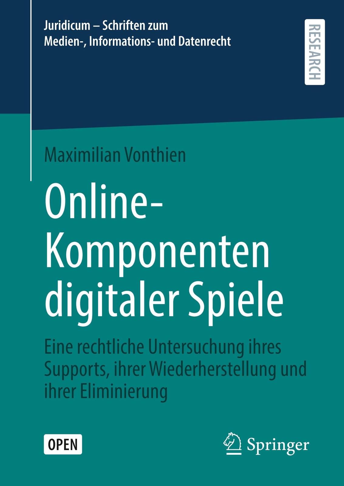 Online-komponenten Digitaler Spiele | Maximilian Vonthien | Buch | Xx