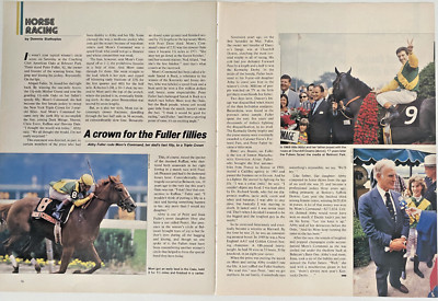 Abby Fuller Mom's Command Oaks Belmont Park Vintage 1985 Magazine Article
