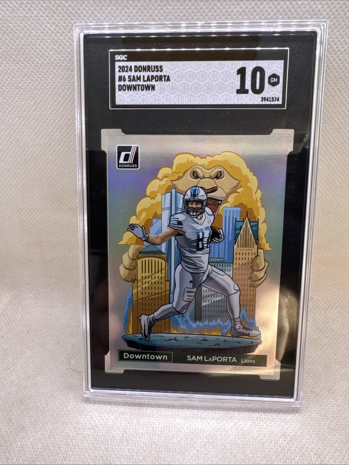 WOW! 2024 Donruss #6 Sam Laporta Downtown Standard Size SGC 10!