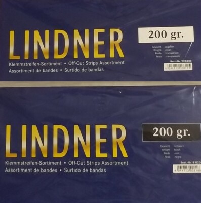 Klemmstreifen Klemmtaschen 1 Wahl Kiloware 200g Klar oder Schwarz LINDNER
