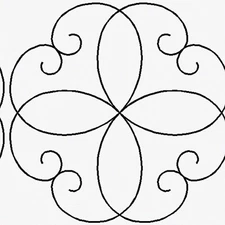 Whimsy Scroll Quilt - 7"