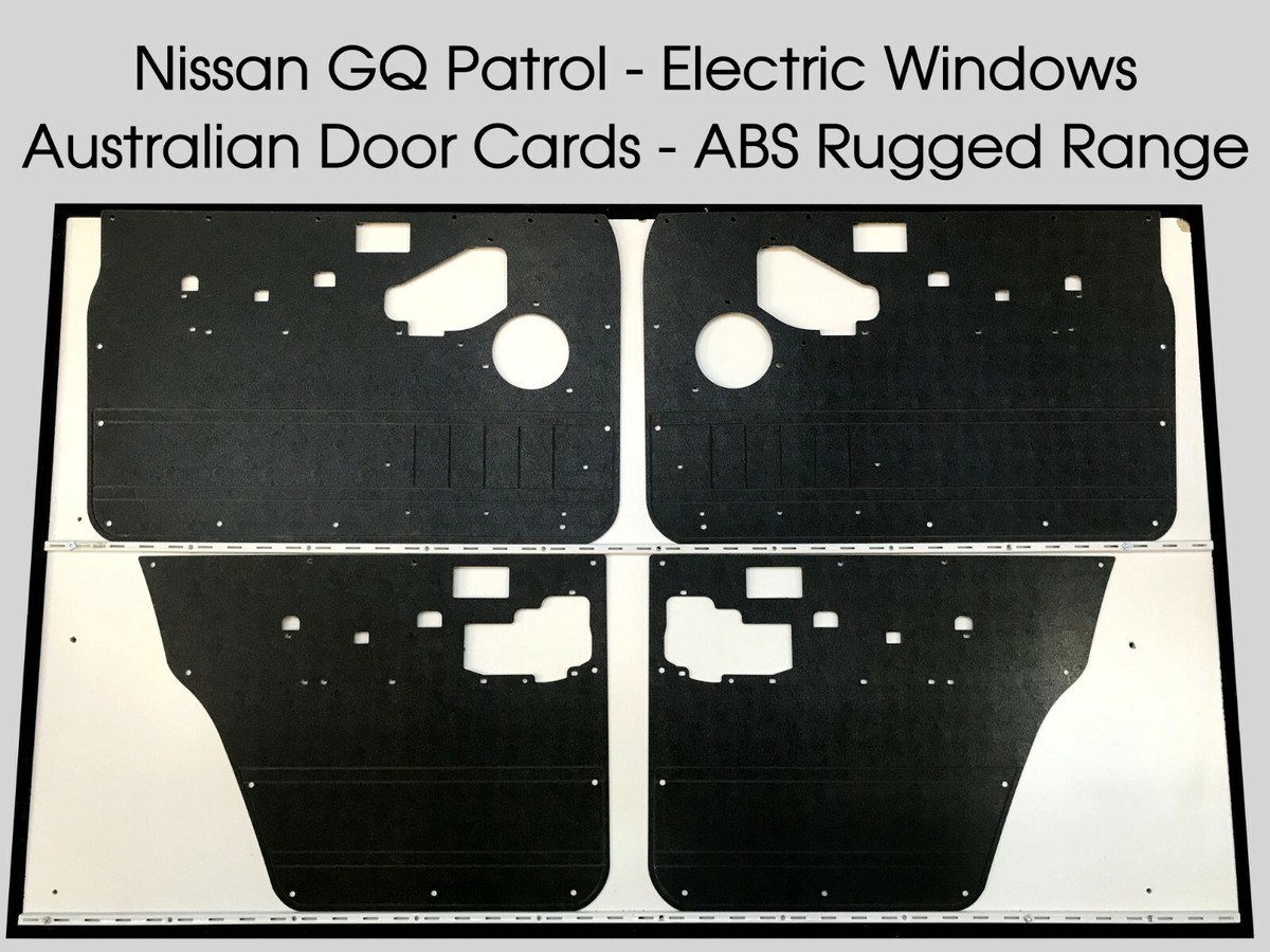 Black ABS Waterproof Door Cards Fits Nissan GQ GR Y60 Patrol