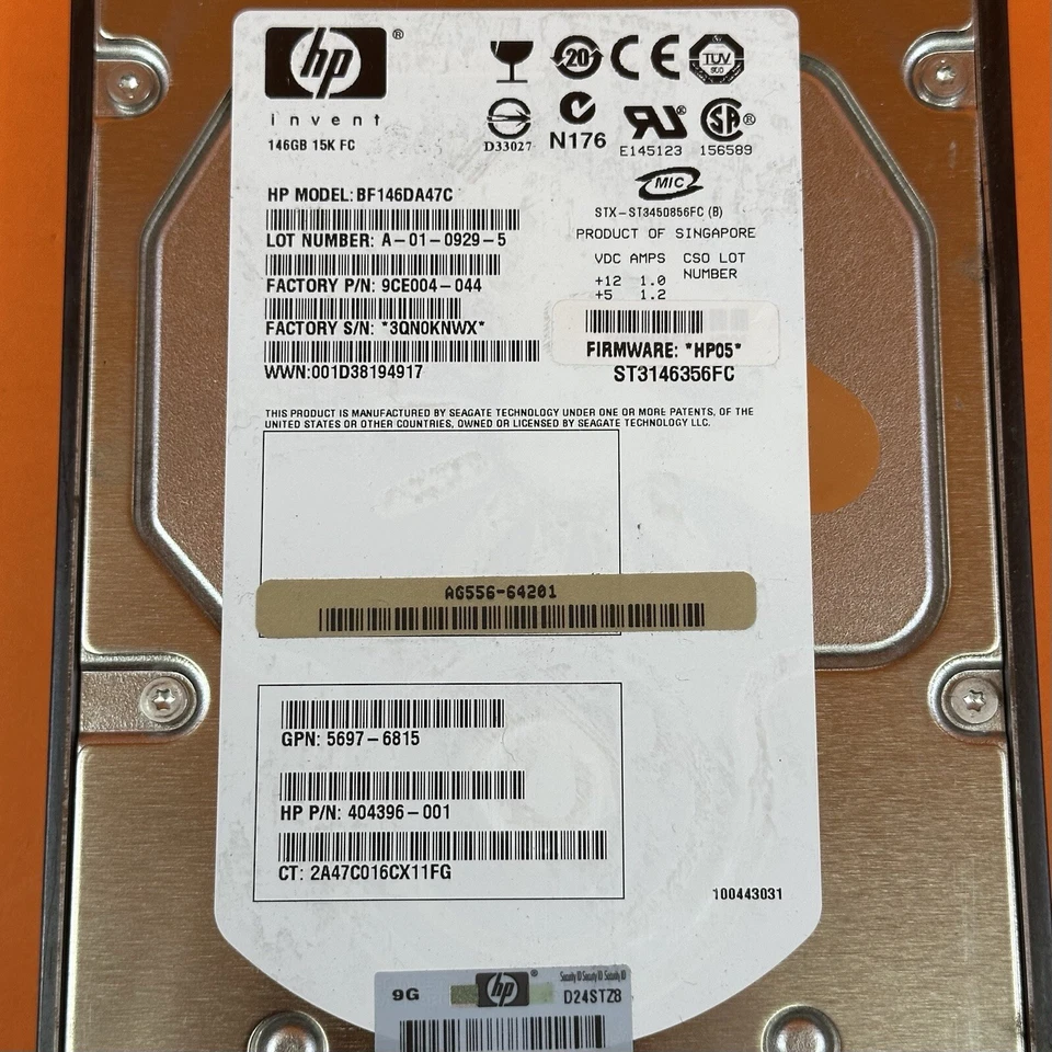 HP 454410-001 146Gb FATA 7200 RPM SAS HDD Hard Drive P/N 9CE004-044 - Image 3 of 4