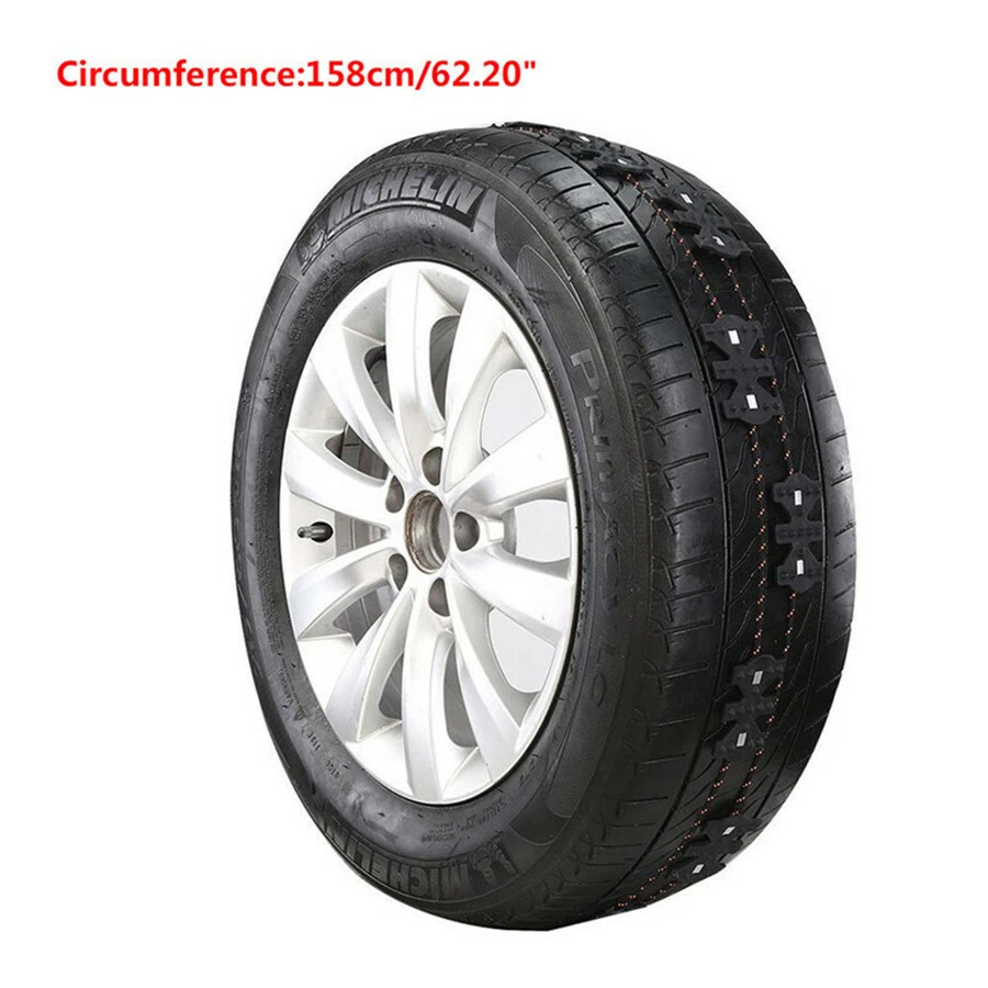 4 Piezas Cadenas Antideslizantes para Nieve TPU Nylon Cadena de Rueda para Nieve Barro Carretera Foto 4 de 4