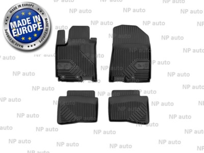 NEW SET LHD BLACK RUBBER FLOOR MATS CAR LINERS ALL WEATHER FOR i20 GB 2014-2020
