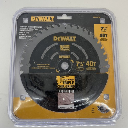 DEWALT Circular Saw Blade, 7 1/4 Inch, 40 Tooth, Composite Decking (DWA31740) - 第 1/2 張圖片