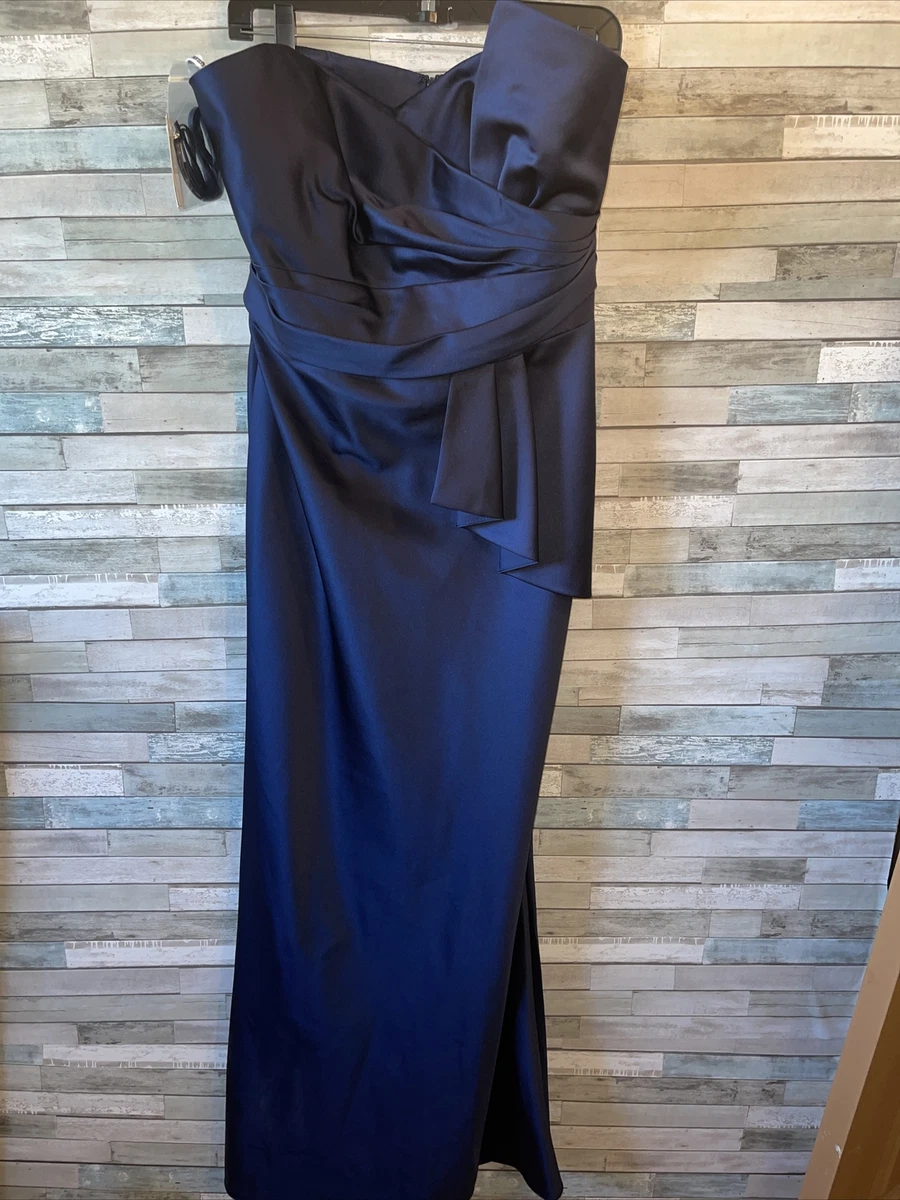 davids bridal bridesmaid dress size 12 color blue marine eBay