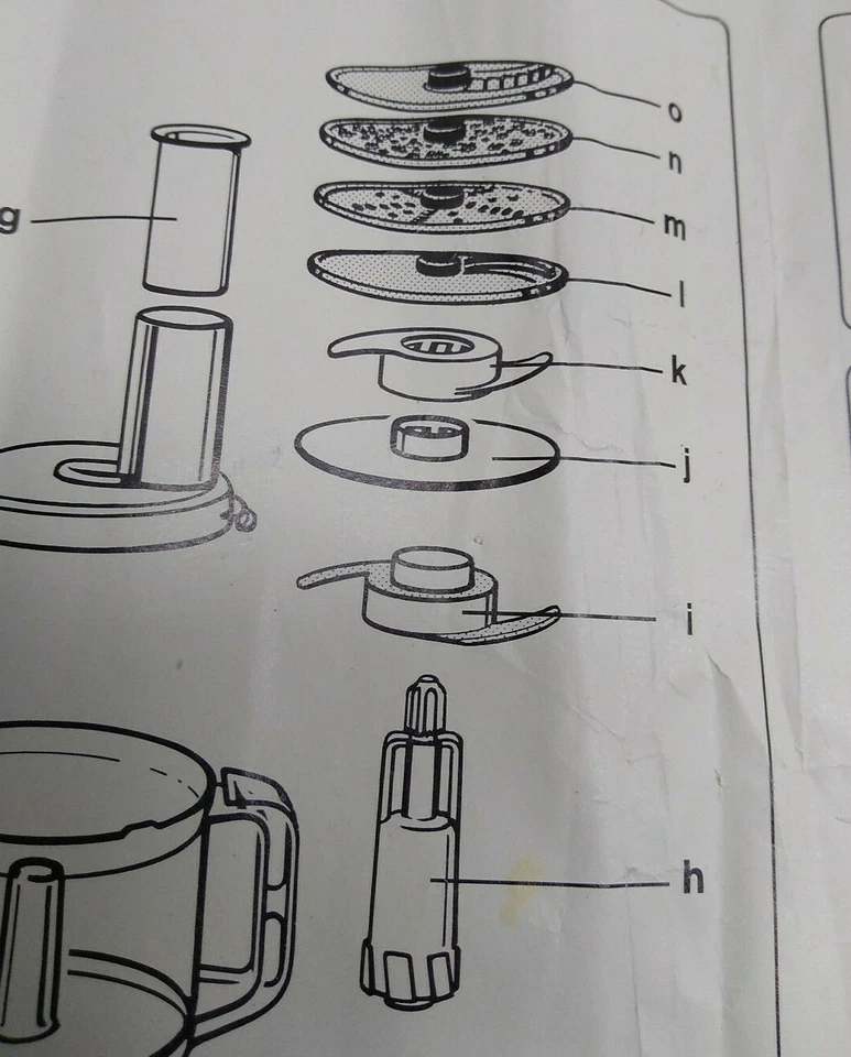 Pick 1 parte) KRUPS Tipo 700 Procesador de Alimentos Rebanada Rebanada Hoja Adaptador Tapa Foto 2 de 4