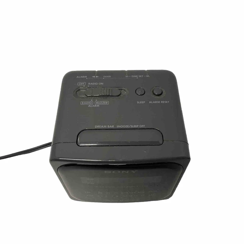 Sony Dream Machine Black Cube Reloj Despertador Radio AM/FM Funciona ICF - C120 Foto 4 de 4