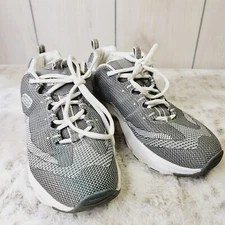 Skechers D'Lites Women's 7.5 Gray White Silver Sparkle Sneakers Athletic Shoes
