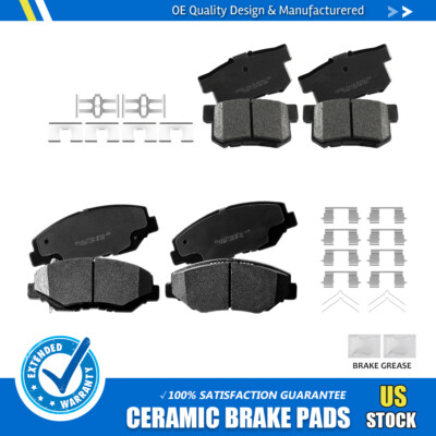 Front & Rear Ceramic Brake Pads for 2002-2004 Honda CR-V 2003-2010 2011 Element