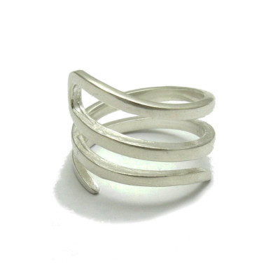 Handmade 925 Silver Ring - Open Spiral Ring 20mm Wide Size 46-69
