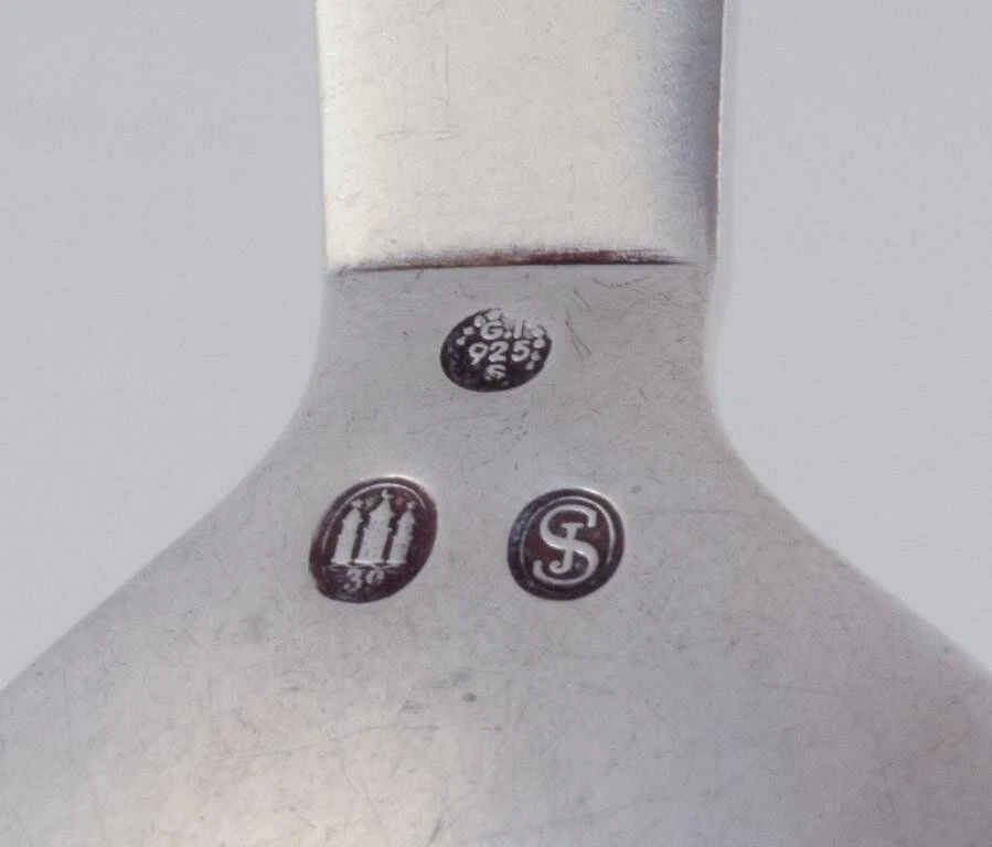 Georg Jensen Pyramid. Compote spoon in sterling silver. Dated 1939. - Image 4 of 4