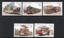 AUSTRALIA MNH 1989 SG1220-1224 HISTORIC TRAMS SET OF 5