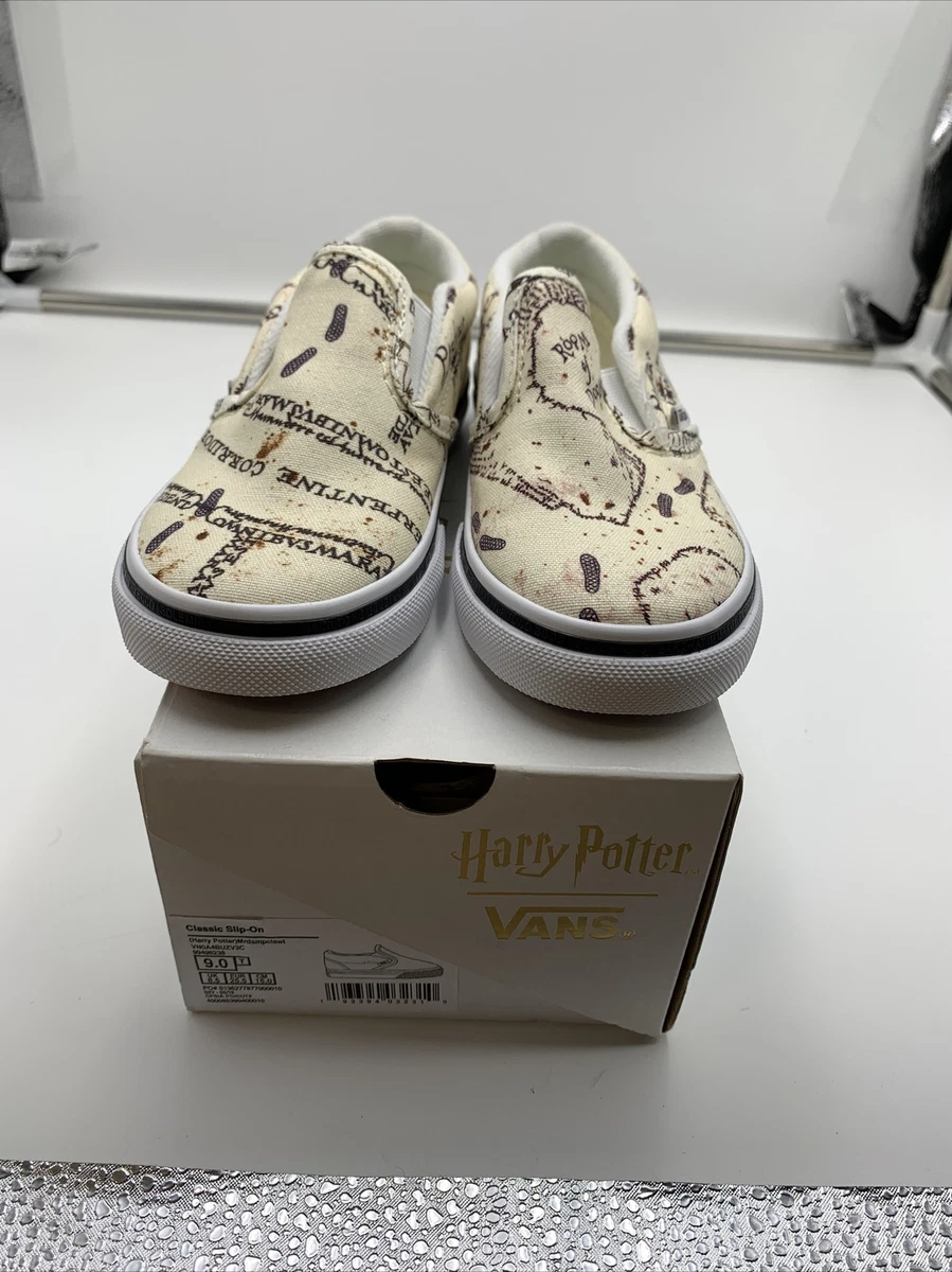 Vans X Harry potter classic slip on marauders map size 9T eBay