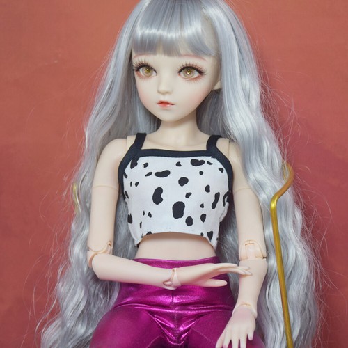 60cm Height Girl Doll Toy Green Eyeballs Changeable Vest Pants Shoes Removable - Picture 18 of 21