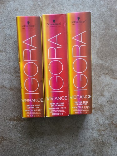 Schwarzkopf Igora Vibrance Tone Coloration 1-0, 8-0, 7-65, 3Pices