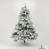 6 ft Snow Flocked Artificial Christmas Tree - Realistic Full Pine with Stand