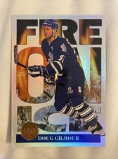 1994-95 LEAF FIRE ON ICE INSERTS DOUG GILMOUR HOCKEY CARD /12 Maple Leaf B1p12