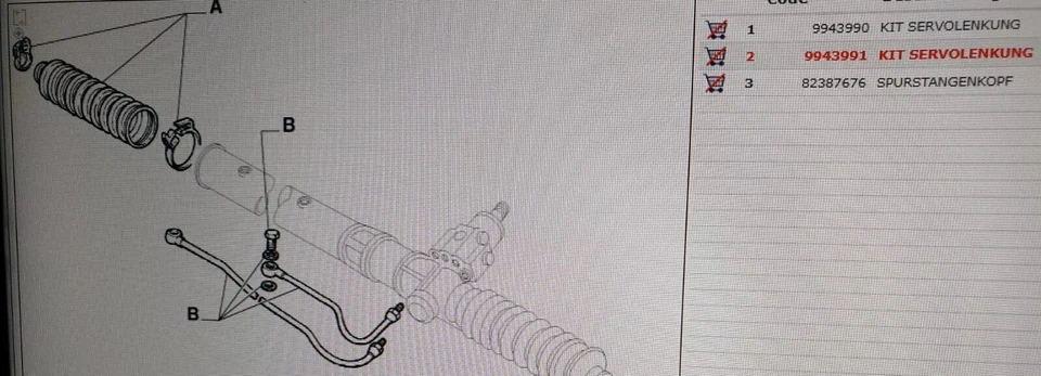 Set Leitung Servolenkung Lancia Delta Integrale Evo Lenkgetriebe steering rack — 第 2/4 张图片