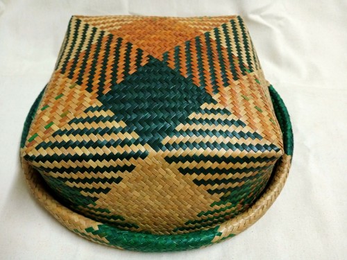 Handmade Weave Nature Jute Wicker Basket Storage Thai Craft Green Home Kitchen - Picture 12 of 12