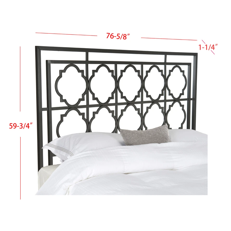 SAFAVIEH Silva Metal Headboard | Gunmetal | Queen | - Image 2 of 4