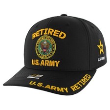 Retired Army Veteran Hat Men Official Licensed Adjustable Cap