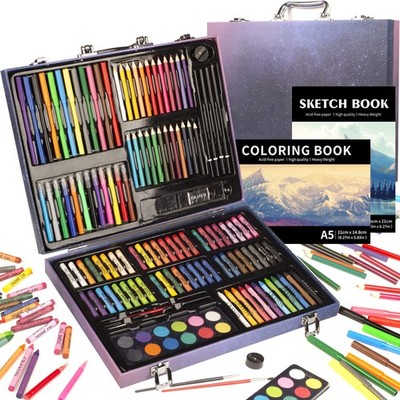 KINSPORY 150PC Art Set with Sketch Book, Coloring Art Kit Drawing Art Supplie...
