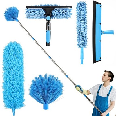 High Reach Duster Kit with14 ft Extension Pole High Ceiling Dusting and Windo...